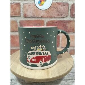 Spectrum Designz Splendid Travel Holiday 17oz Ceramic Coffee Mug VW Bus NWT